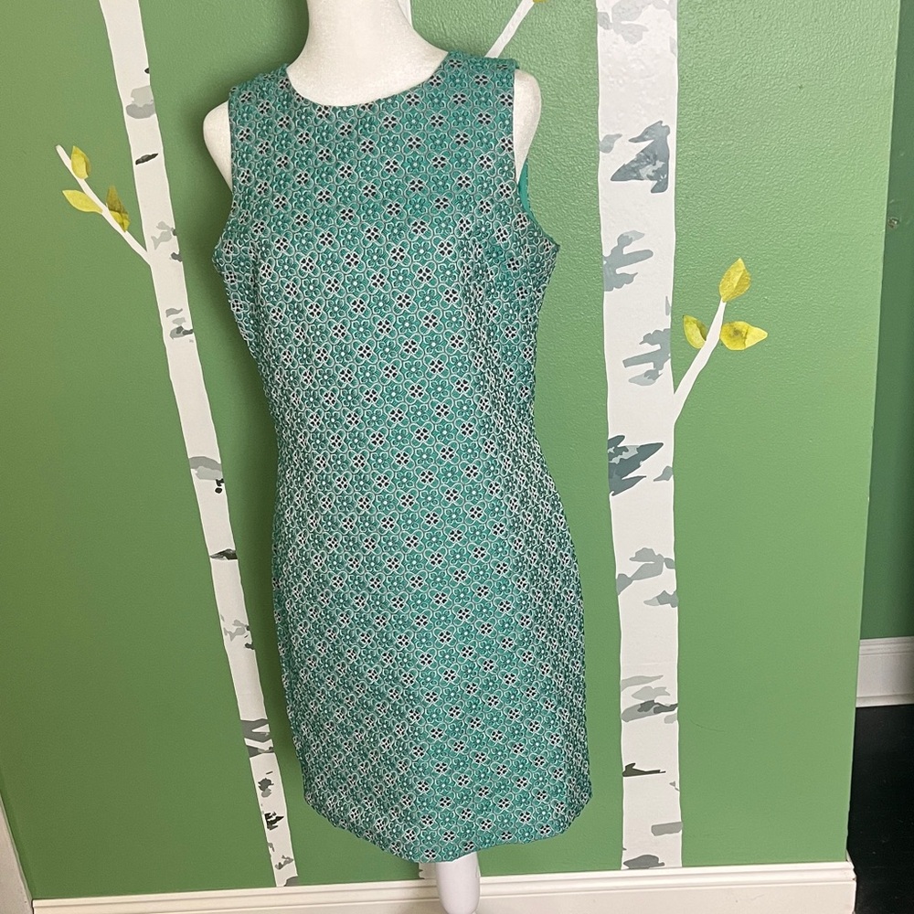 Banana Republic Teal Patterned Mini Dress